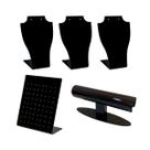 Kit de expositores Bracelete 72 furos Colar Brinco - preto Kit de expositores Bracelete 72 furos Colar Brinco - preto