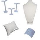 Kit de Expositores para Bijouterias e semi Joias linho Bege