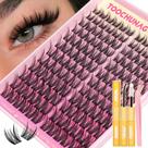 Kit de extensão de cachos de cílios TOOCHUNAG Wispy Manga 8-14mm