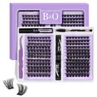 Kit de Extensão de Cílios B&Qaugen Lash Extension com Pinça 192 Unidades de Cílios Kit de Extensão de Cílios B&Qaugen Lash Extension com Pinça 192 Unidades de Cílios