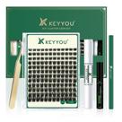 Kit de extensão de cílios DIY KEYOU 144 unidades Kit Lash Clusters Y12