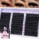 Kit de extensão de cílios EYDEVRO Lash Clusters 60D 80D 100D Volume