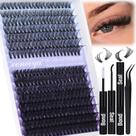 Kit de extensão de cílios Geeneiya Natural Lash Clusters 30D+50D