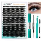 Kit de Extensão de Cílios GEMERRY - Thick Lash Clusters D Curl 80P