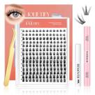 Kit de extensão de cílios JOLIETIFY Wispy Manga Style Faux Mink