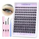 Kit de extensão de cílios Lanflower Natural Lash Clusters C Curl