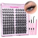 Kit de extensão de cílios Mavphnee Natural Lash Clusters CC Curl