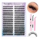 Kit de extensão de cílios Pawotence Cat Eye Lash DIY 9-16mm 40D