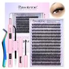 Kit de extensão de cílios Pawotence DIY 280 unidades de cílios individuais