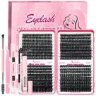 Kit de extensão de cílios Qiveaory DIY Fluffy Lash 684 unidades em cachos