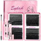 Kit de extensão de cílios Qiveaory DIY Lash 684 unidades individuais