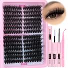 Kit de extensão de cílios Ruairie Full Lash Clusters 280 unidades 100D/150D Kit de extensão de cílios Ruairie Full Lash Clusters 280 unidades 100D/150D