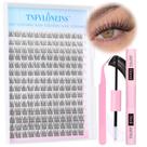 Kit de extensão de cílios TNFVLONEINS Natural 168 unidades Wispy 9-12 mm