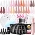 Kit de Extensão de Unhas JEWHITENY Poly Gel com Furadeira e Luz UV