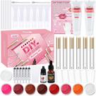 Kit de fabricação de brilho labial JCOOS Diy Lip Gloss com óleo e tubos de jojoba