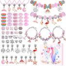 Kit de fabricação de joias Flasoo DIY Charm Bracelet com sereia unicórnio