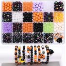 Kit de fabricação de miçangas de Halloween para pulseiras LFLIUN com pingentes