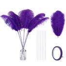 Kit de fabricação de penas Holmgren Purple Avestruz, 20 unidades de 55 cm