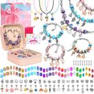 Kit de fabricação de pulseiras de charme LifeIsLuck para meninas de 8 a 12 anos
