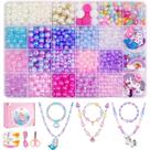 Kit de fabricação de pulseiras DUDUCOFU 900 unidades de sereia para meninas e crianças