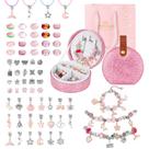 Kit de fabricação de pulseiras Emibele Girls Charm com caixa de joias 5-12