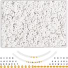 Kit de fabricação de pulseiras JMUQ White Clay Beads com número de letra