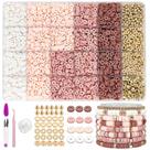 Kit de fabricação de pulseiras MIIIM Neutral Clay Beads com espaçador dourado