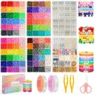 Kit de fabricação de pulseiras Paodey Friendship com contas de argila de 96 cores
