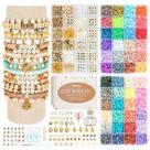 Kit de fabricação de pulseiras Pizooro Clay Beads 10500 unidades com pingente