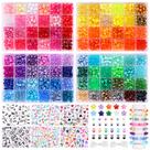 Kit de fabricação de pulseiras Pony Beads QUEFE 96 cores 3250 unidades