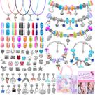 Kit de fabricação de pulseiras Thrilez DIY para meninas com 97 unidades