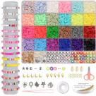 Kit de fabricação de pulseiras Ybxjges Clay Beads 3800 unidades para meninas de 6 a 12 anos