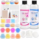 Kit de fabricação Squishy Faburo Taba com 41 peças e 500 ml de silicone