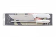 Kit de Faca + Chaira em Inox e Polipropileno Conjunto do Assador