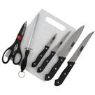 Kit de Facas 7 Peças c/ Tabua de Corte Western N-7