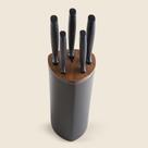 Kit de Facas Aço Inox com 5 Peças com Cepo ACASA