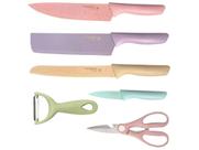 Kit de facas coloridas em aço inox, presente perfeito para cozinha, composto por 6 peças Kit de facas coloridas em aço inox, presente perfeito para cozinha, composto por 6 peças