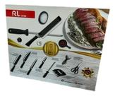 Kit de Facas Cozinha Churrasco 8 Peças Inox Kit de Facas Cozinha Churrasco 8 Peças Inox