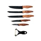 Kit De Facas Para Churrasco Cozinha C/ 6 Peças Antiaderentes