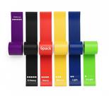 Kit de Faixas Elásticas de Resistência com 6 Níveis para Treino de Força Portátil Kit de Faixas Elásticas de Resistência com 6 Níveis para Treino de Força Portátil