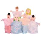 Kit de fantoches família branca com 6 peças - simque - 269