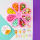 Kit De Fazer Pulseiras 1800 Pçs Letra Miçangas Infantil Flor
