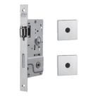 Kit de Fechadura 800 Rolete Tetra com 2 Travas Auxiliares Roseta Quadrada 1 Cromada 40mm Stam