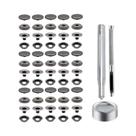 Kit De Fechos De Pressão Em Aço Inoxidável Grau Marítimo 15mm, 100 Peças (25 Conjuntos) Para Capas