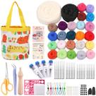 Kit de feltragem de agulhas Zulary para iniciantes com lã de 26 cores