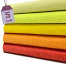 Kit de Feltro Tons de Amarelo (50x140) - 5 Cores