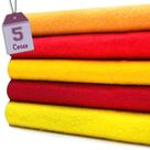 Kit de Feltro Tons de Fogo (50x140) - 5 Cores