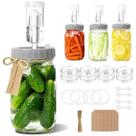 Kit de Fermentação IceFun com 4 Potes de 950 ml com Tampas e Pesos Kit de Fermentação IceFun com 4 Potes de 950 ml com Tampas e Pesos
