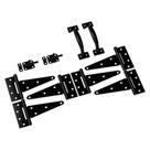 Kit de ferragens para portas de galpão National Hardware N166-006 preto