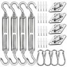 Kit de Ferragens para Vela de Sombra YOFIT 44 peças Aço Inoxidável 304 Kit de Ferragens para Vela de Sombra YOFIT 44 peças Aço Inoxidável 304